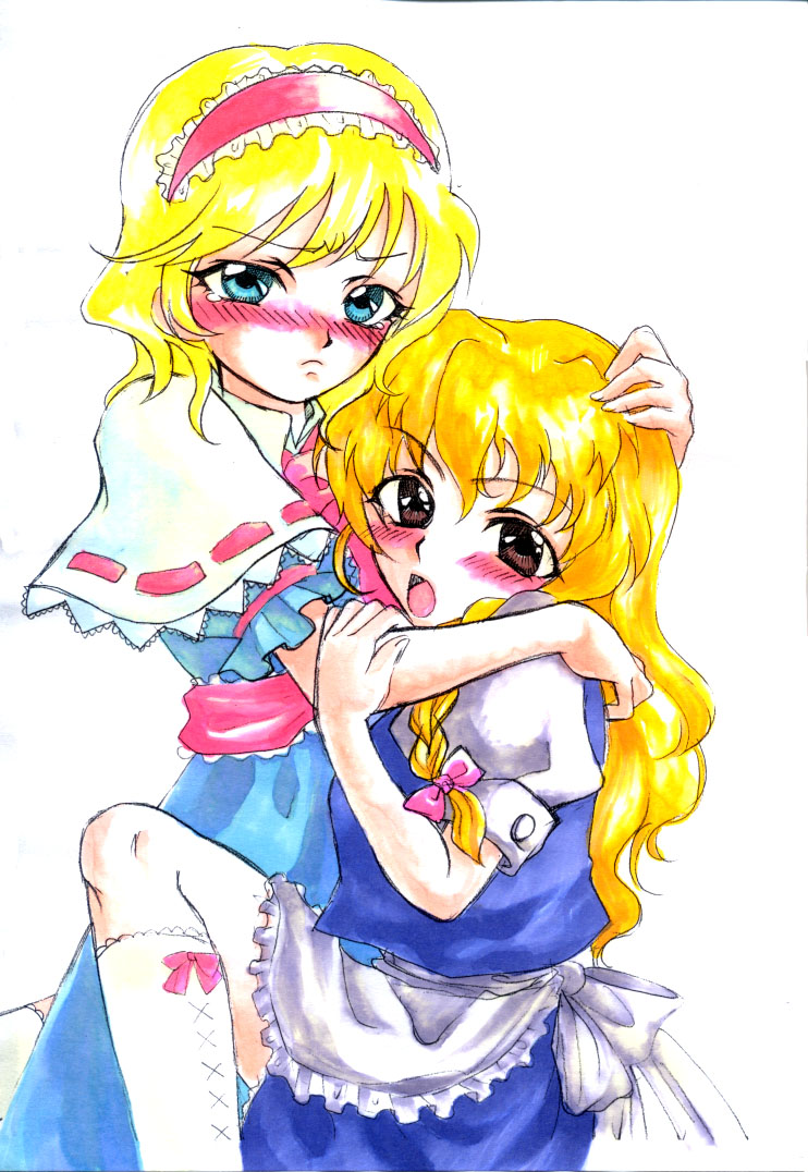 kirisame marisa and alice margatroid (touhou) drawn by syojo