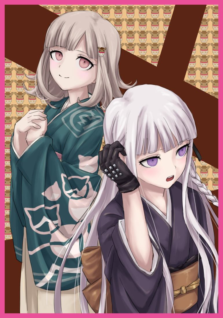 nanami chiaki and kirigiri kyoko (danganronpa and 2 more) drawn by sakuyamelody