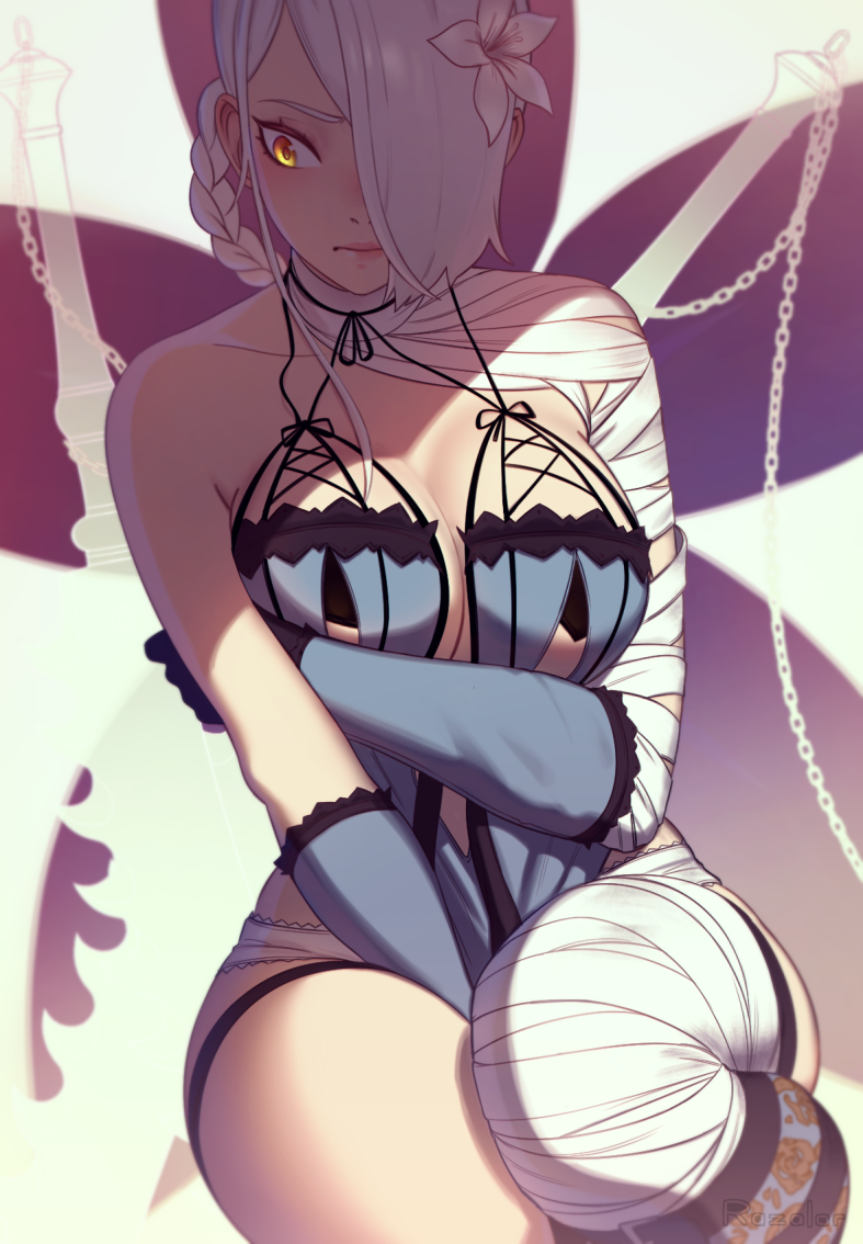 kaine and andrea vaeyl (original and 1 more) drawn by razalor