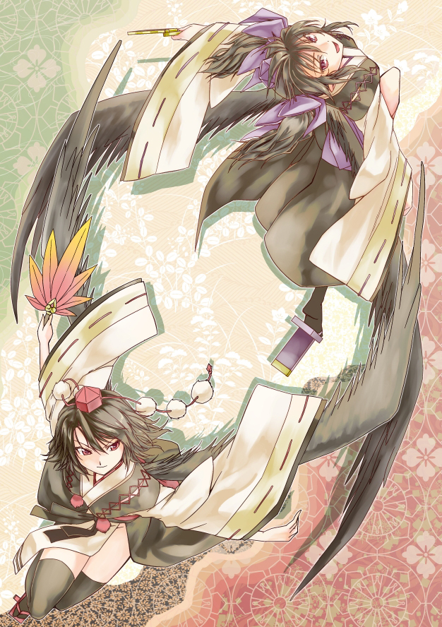 shameimaru aya and himekaidou hatate (touhou) drawn by abo_(hechouchou)