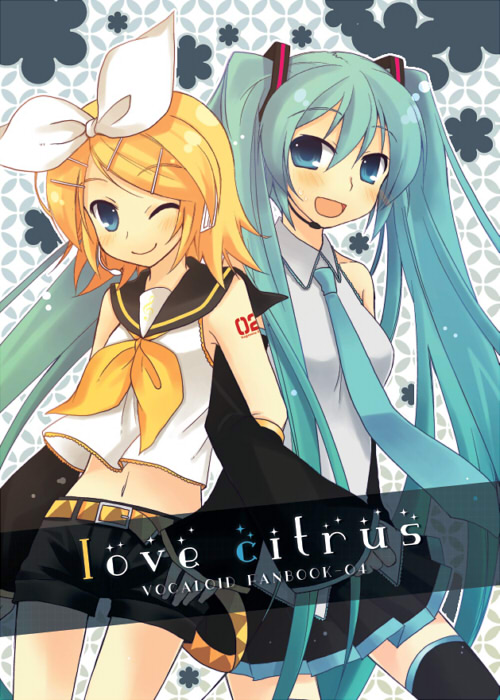 hatsune miku and kagamine rin (vocaloid) drawn by tamura_hiro
