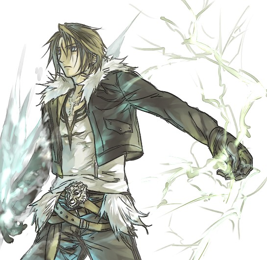 squall leonhart (final fantasy and 2 more) drawn by hinokami