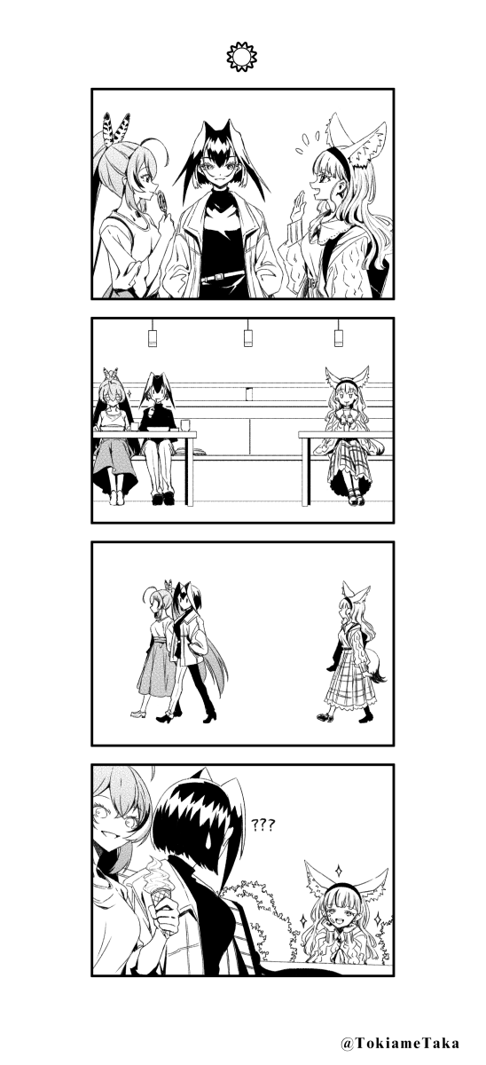 ouro kronii, nanashi mumei, and omaru polka (hololive and 1 more) drawn by taka_t