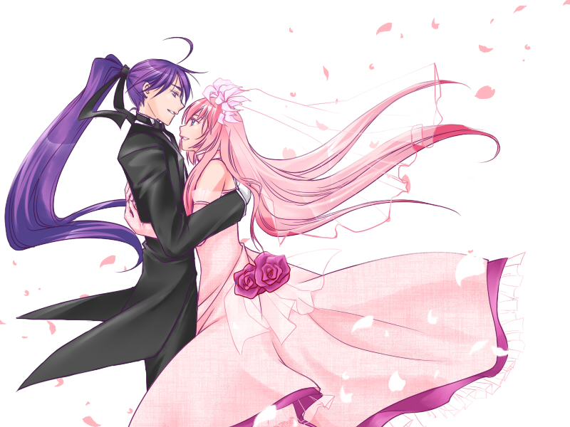 megurine luka and kamui gakupo (vocaloid) drawn by rye_(yuetsuki)