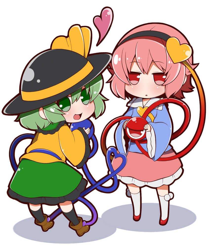 komeiji koishi and komeiji satori (touhou) drawn by eichi_yuu