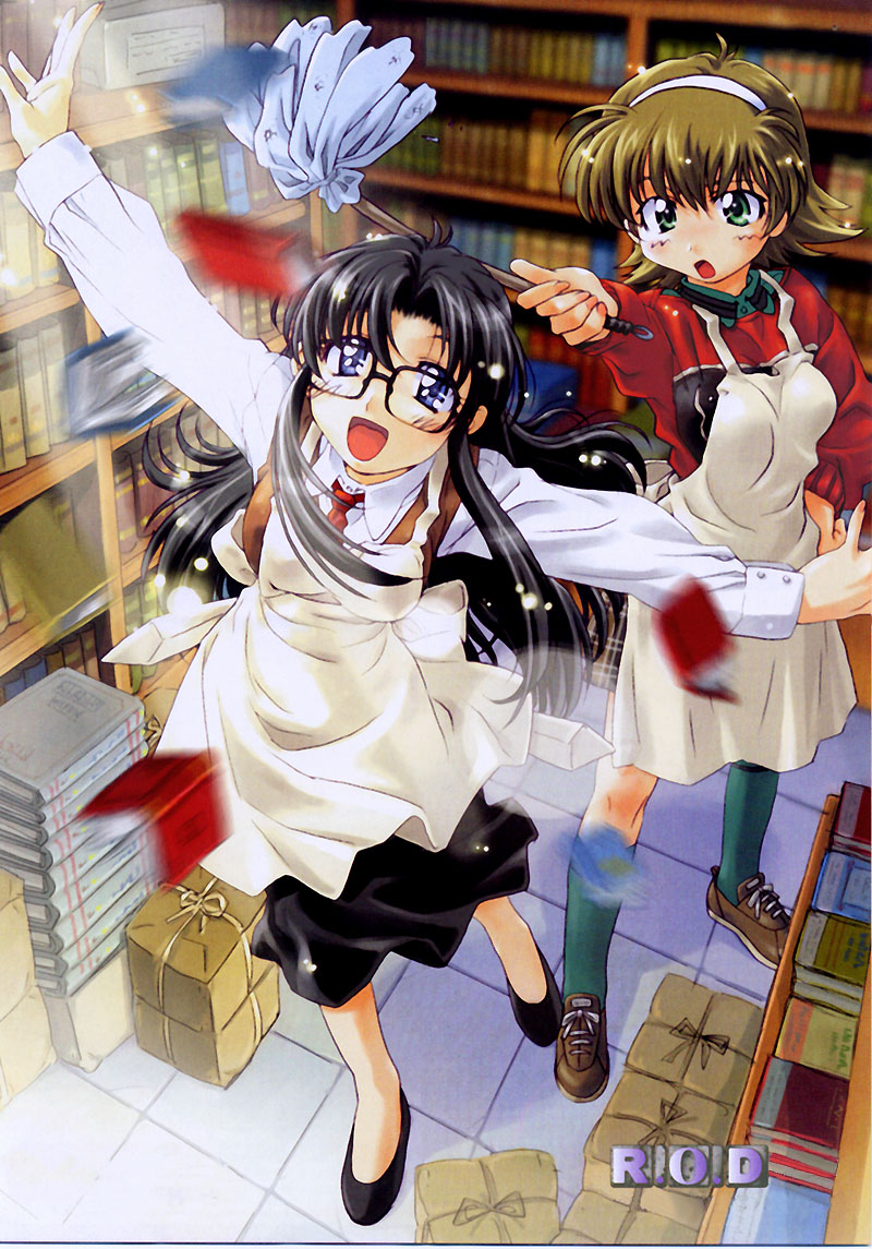yomiko readman and sumiregawa nenene (read or die) drawn by uon_taraku