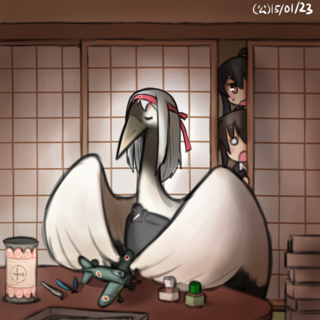 shoukaku, yahagi, and hatsushimo (kantai collection and 1 more) drawn by hamu_koutarou