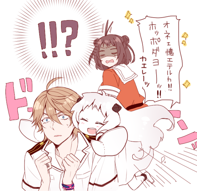 admiral, northern ocean princess, naka, and admiral arisugawa (kantai collection) drawn by nagomi_(mokatitk)