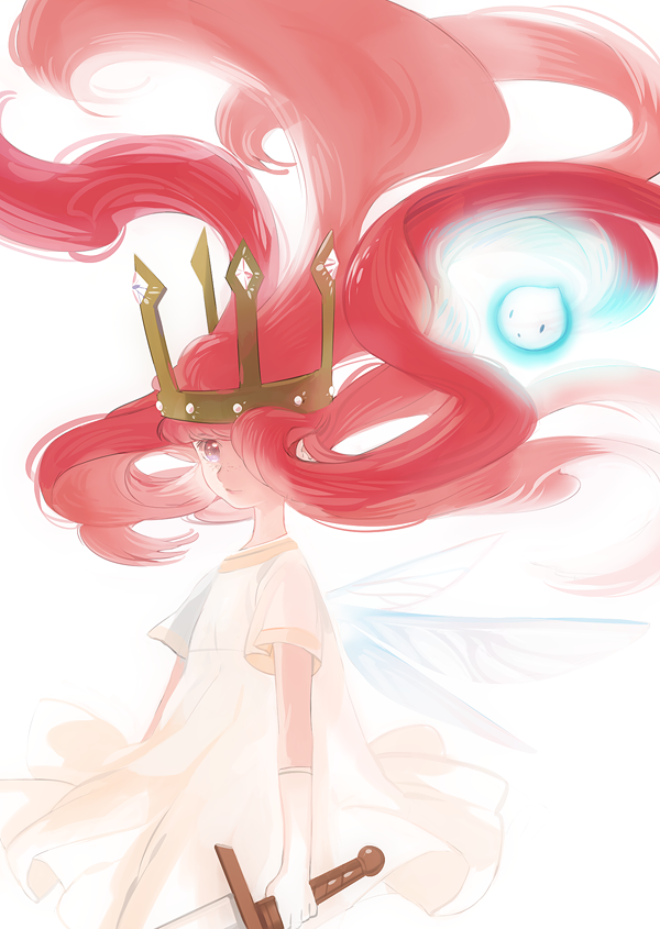 princess aurora and igniculus (child of light) drawn by maruco
