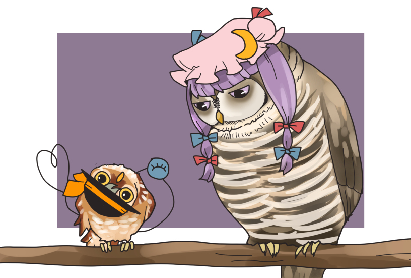 komeiji koishi and patchouli knowledge (touhou) drawn by onikobe_rin