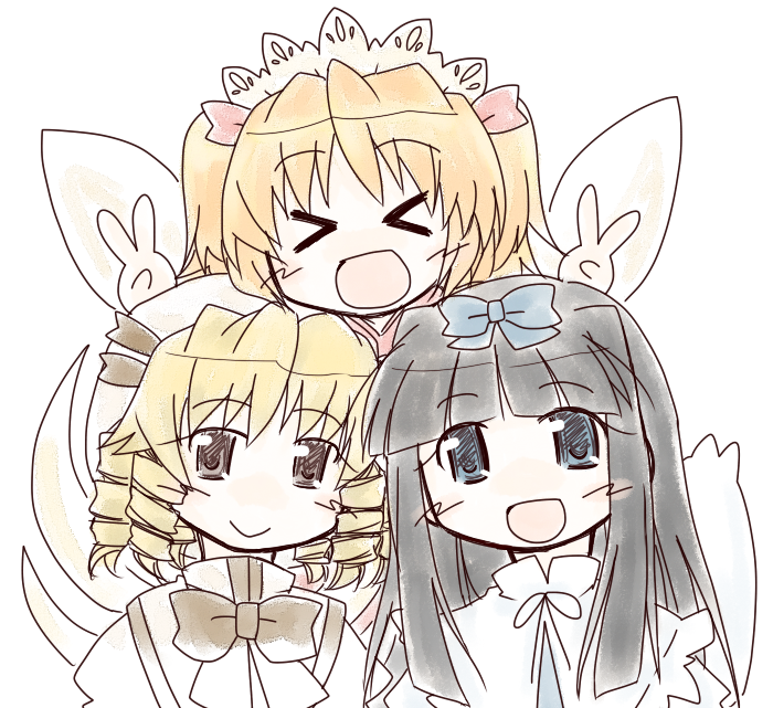 star sapphire, luna child, and sunny milk (touhou) drawn by nekoma_(phage)