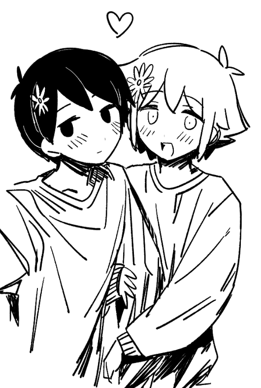 sunny and basil (omori) drawn by mogura_panda