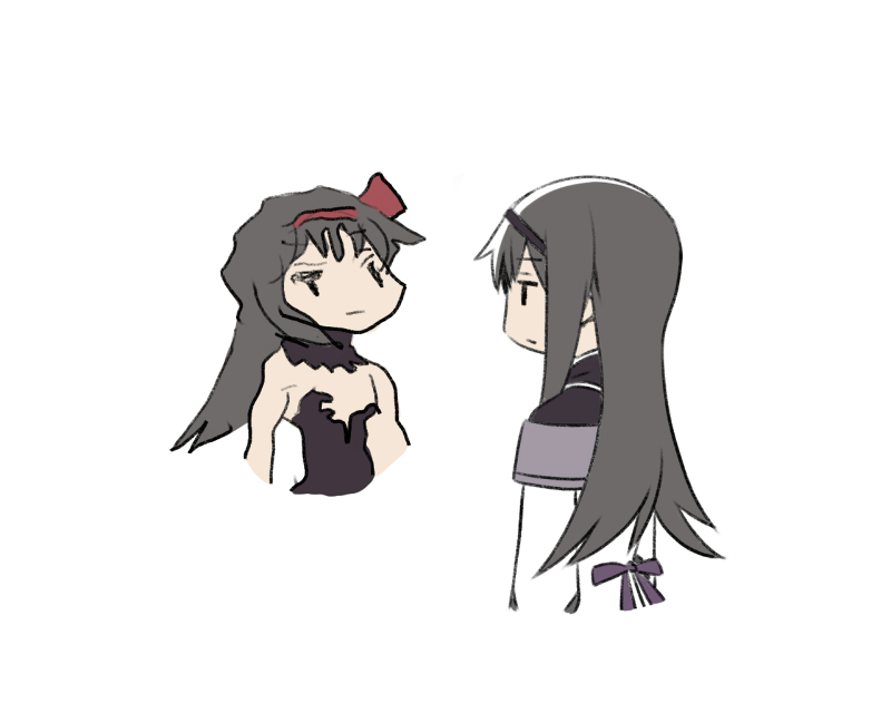 akemi homura and akuma homura (mahou shoujo madoka magica and 1 more) drawn by oda_takayuki