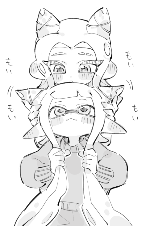 inkling player character, inkling girl, octoling player character, and octoling girl (splatoon and 1 more) drawn by daidaiika