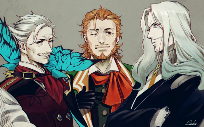 james moriarty, vlad iii, and william shakespeare (fate and 2 more) drawn by asukasuka