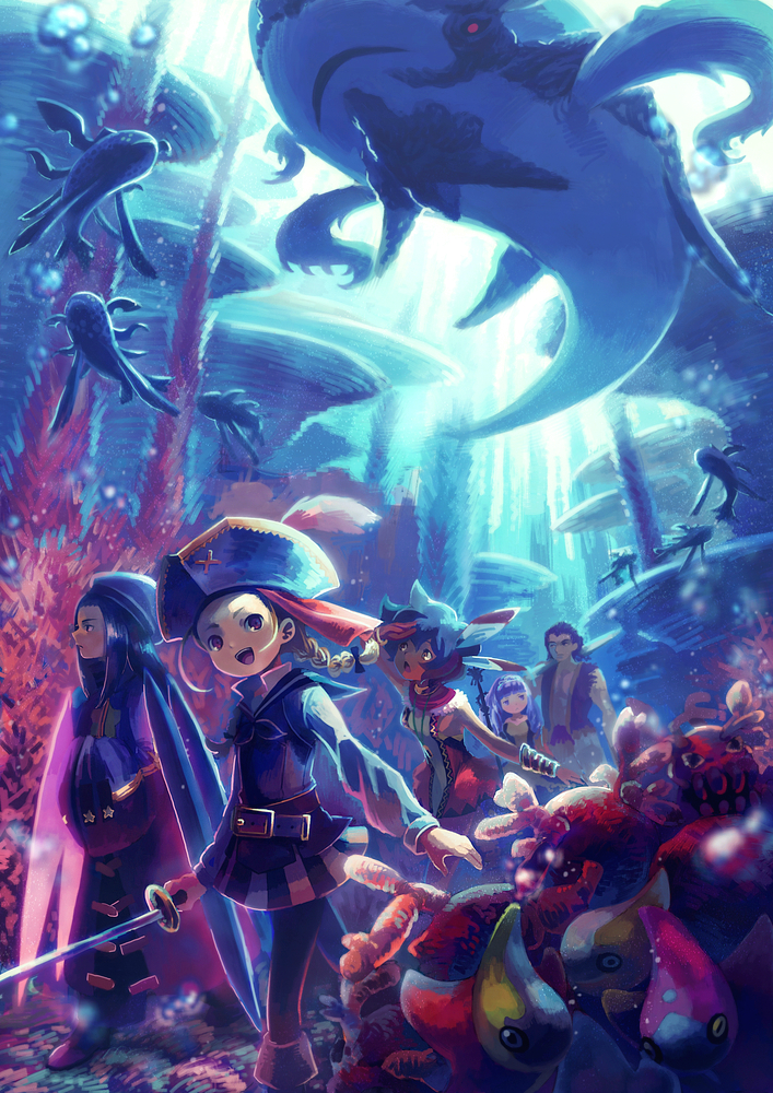 sovereign, zodiac, pirate, beast king, warrior, and 6 more (sekaiju no meikyuu and 1 more) drawn by sasakure_(mogunonbi)