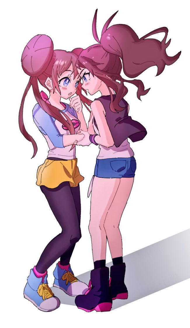 rosa and hilda (pokemon and 2 more) drawn by ankea_(a-ramo-do)