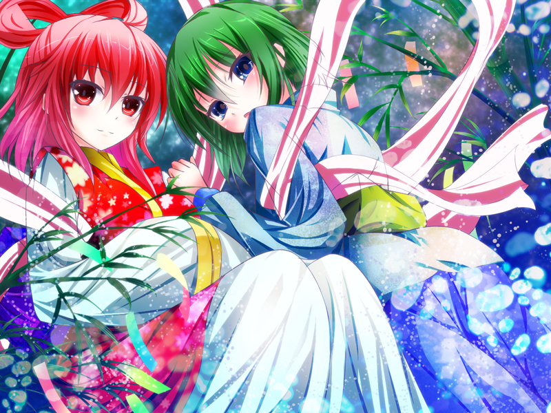 shiki eiki and onozuka komachi (touhou) drawn by fujino_(yoshi9798174)