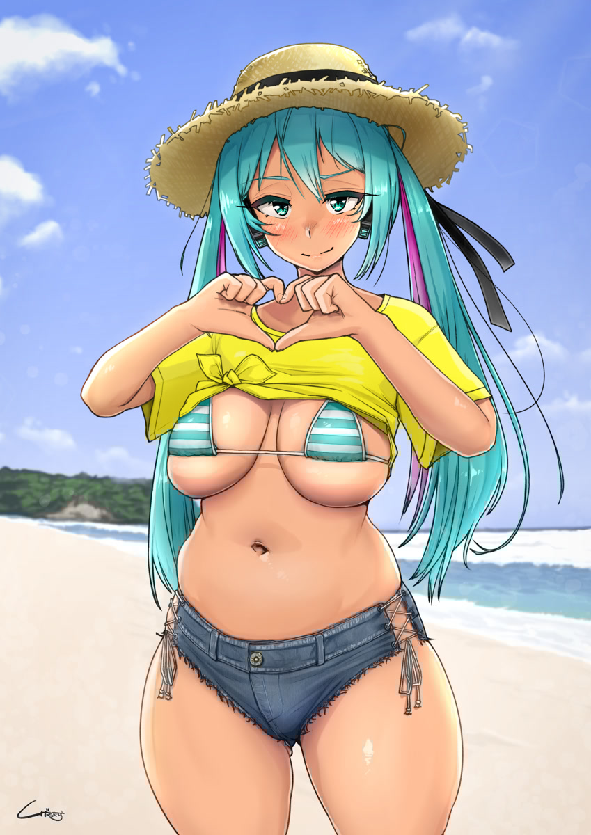 hatsune miku and brazilian miku (vocaloid) drawn by shigekikkusu
