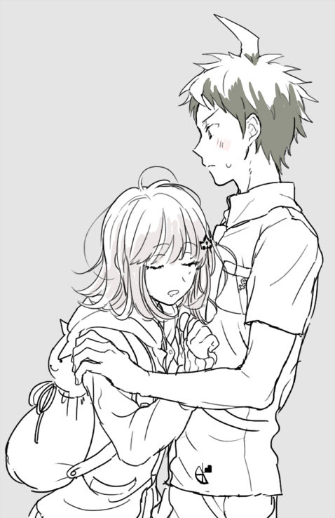 nanami chiaki and hinata hajime (danganronpa and 2 more) drawn by urahara