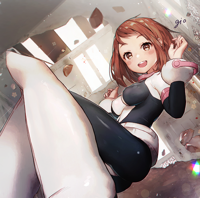 uraraka ochaco (boku no hero academia) drawn by gio_(maroon0924)