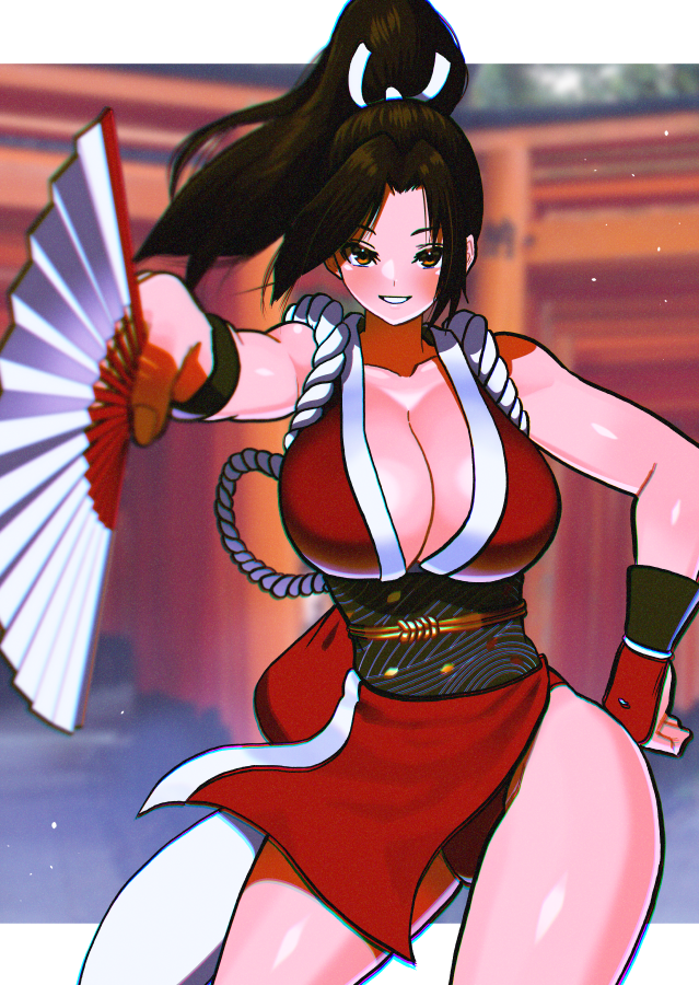 shiranui mai (the king of fighters and 1 more) drawn by akisu_k