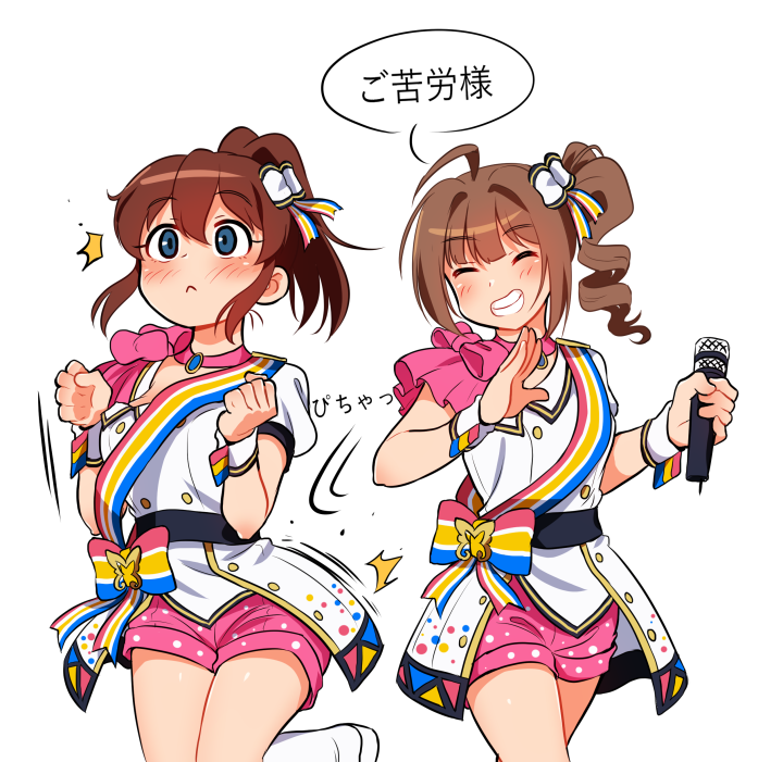 yokoyama nao and satake minako (idolmaster and 1 more) drawn by kamille_(vcx68)