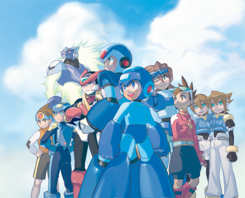 zero, x, aile, mega man, zero(z), and 6 more (mega man and 6 more) drawn by maya_petersen