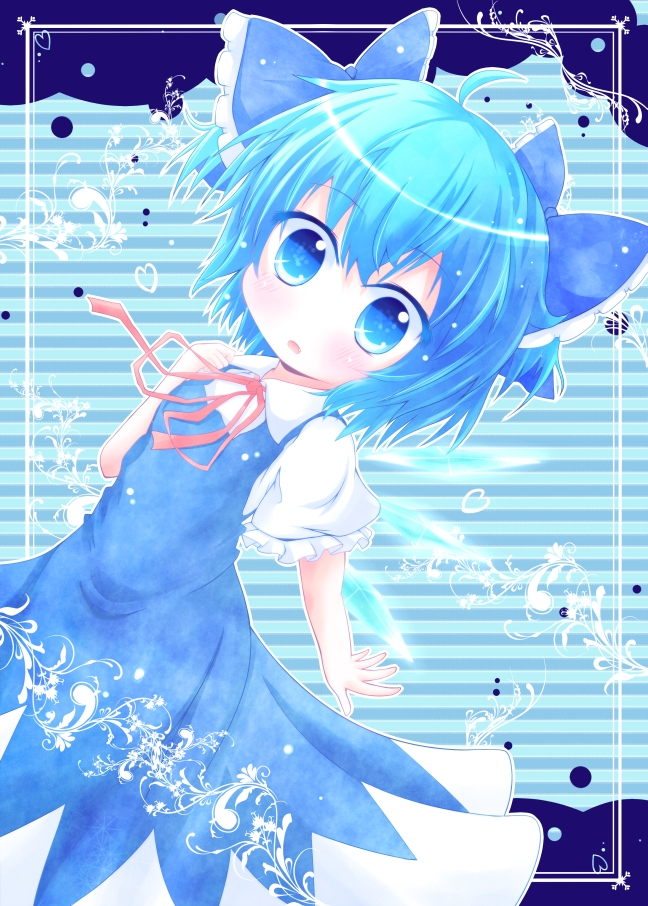 cirno (touhou) drawn by yuya_(minus-k)
