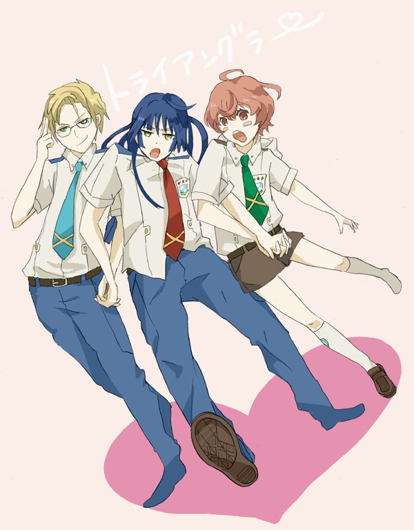 saotome alto, mikhail buran, and luca angeloni (macross and 1 more) drawn by yoshi_92