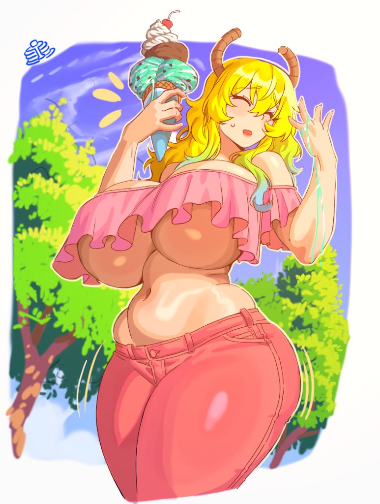 lucoa (kobayashi-san chi no maidragon) drawn by pankekes