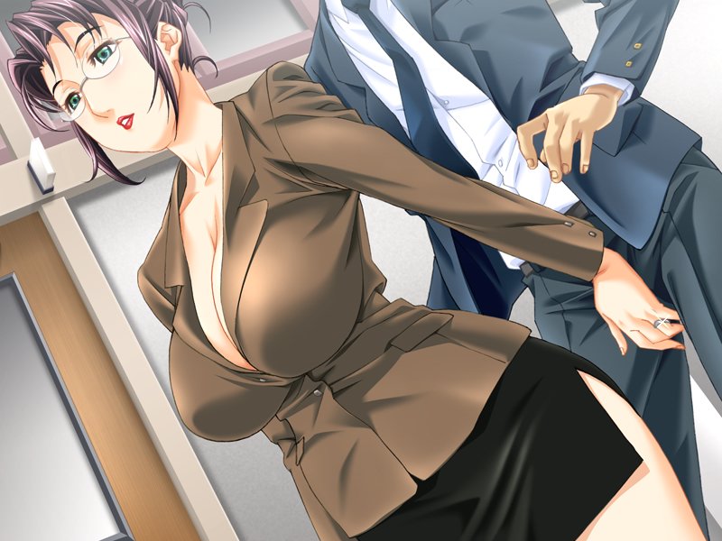 Massage secretary anime curly