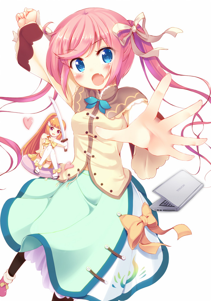 qin shi huang and cure musashi (precure and 2 more) drawn by komone_ushio