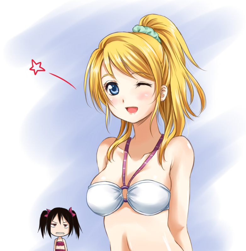 yazawa nico and ayase eli (love live! and 1 more) drawn by kirisamemaru