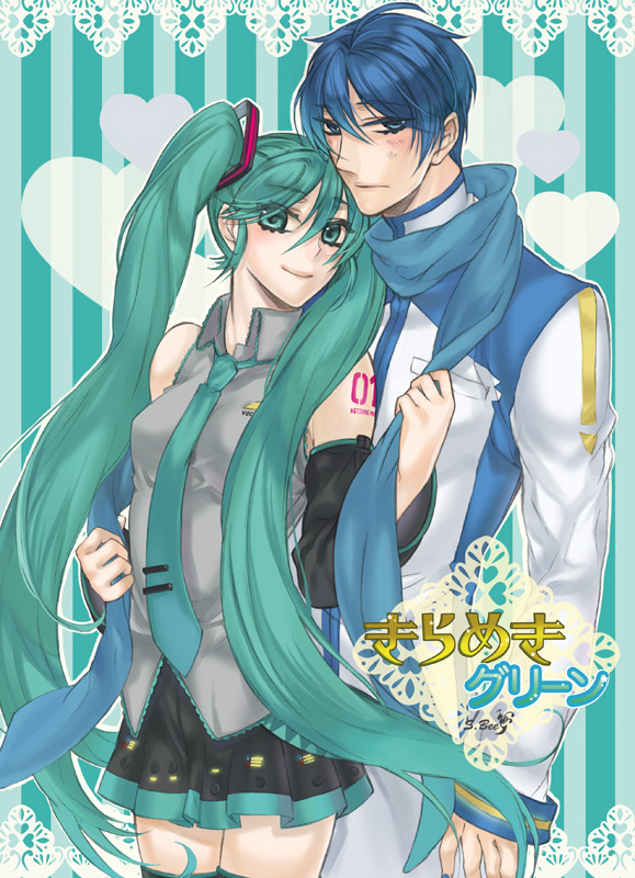 hatsune miku and kaito (vocaloid) drawn by ano_(sbee)