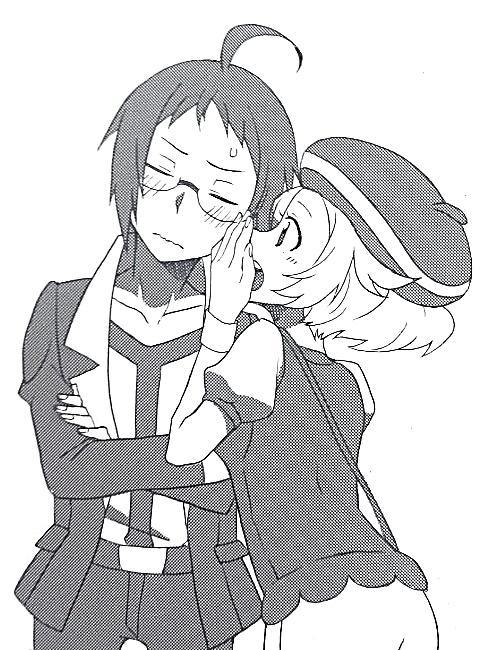 bianca and cheren (pokemon and 1 more) drawn by kaori_kazuma