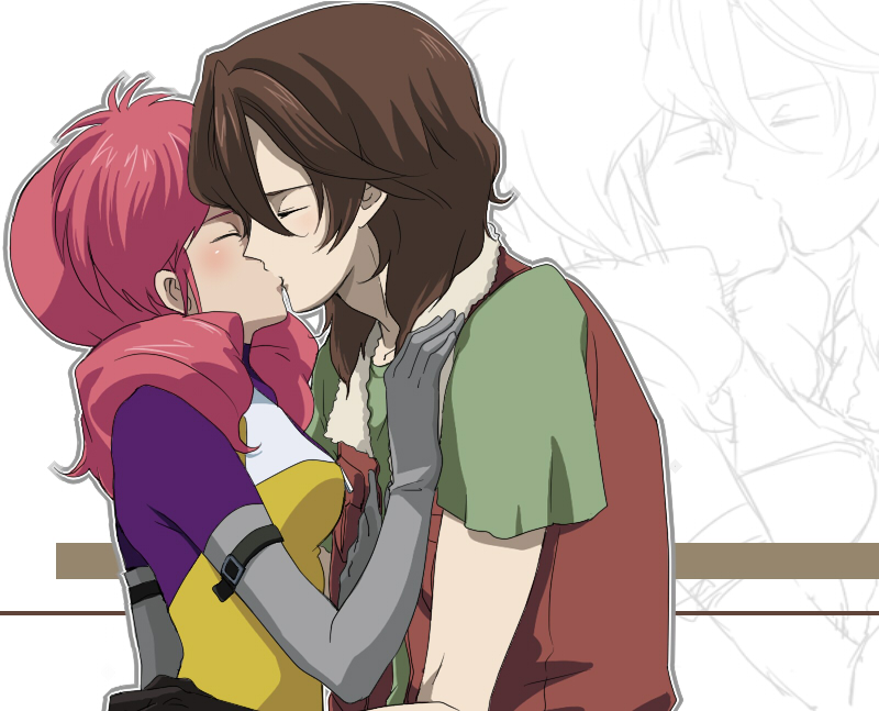 feldt grace and lockon stratos (gundam and 1 more) drawn by chiroru_shimai