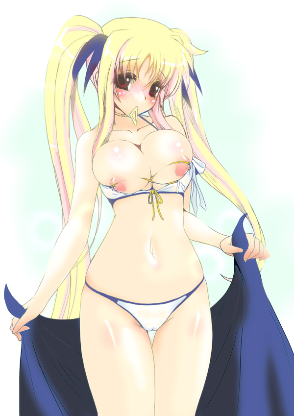 fate testarossa and bardiche (lyrical nanoha and 1 more) drawn by frapowa