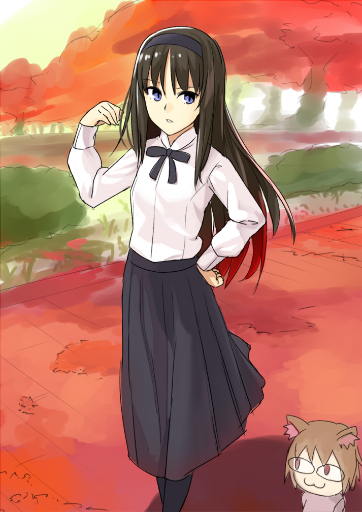tohno akiha and neco-arc (tsukihime and 1 more) drawn by level.21