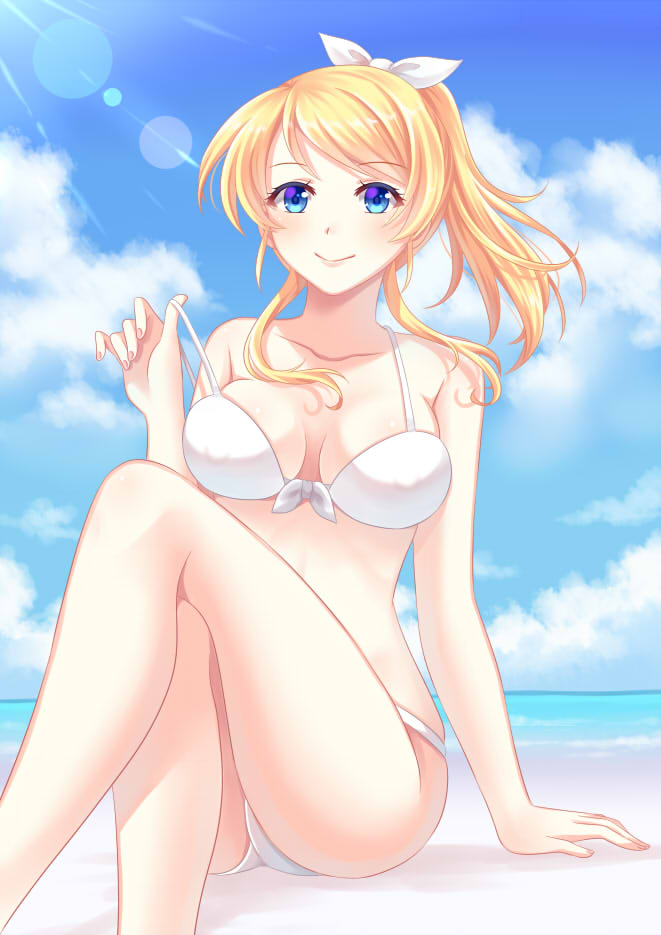 ayase eli (love live! and 1 more) drawn by villyane