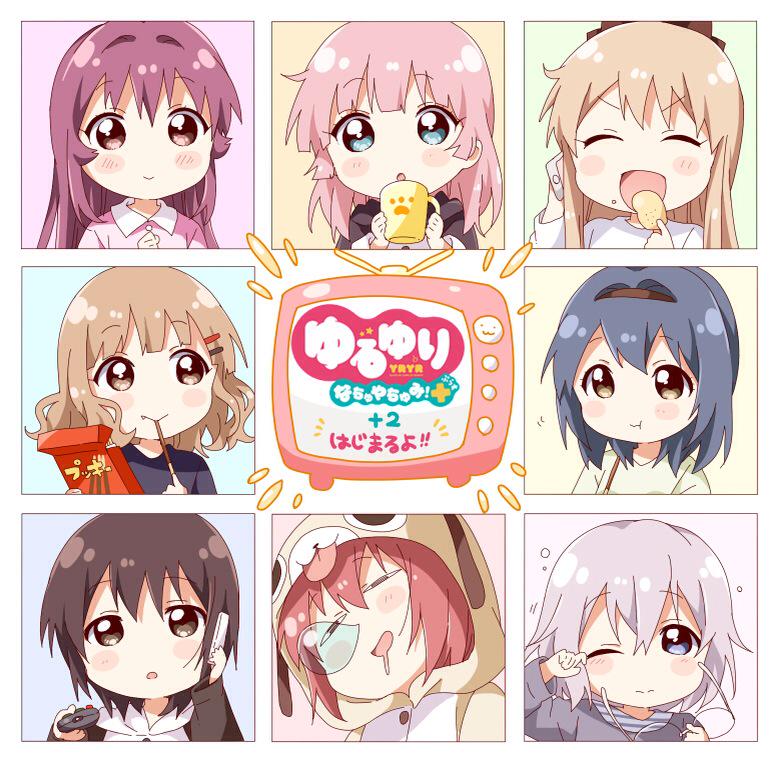 toshinou kyouko, akaza akari, funami yui, yoshikawa chinatsu, oomuro sakurako, and 3 more (yuruyuri) drawn by namori