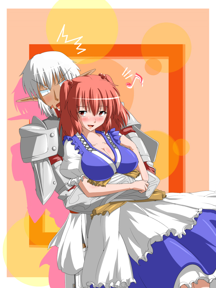 onozuka komachi and buront (touhou and 3 more) drawn by fueiku