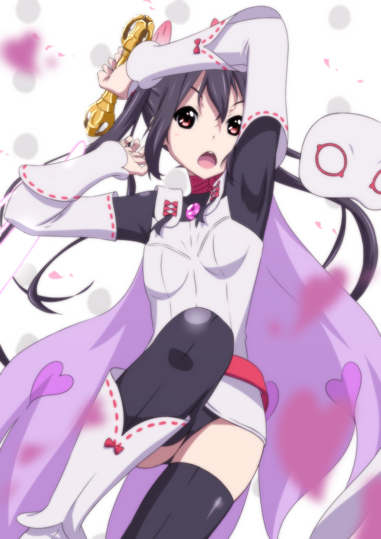 nakano azusa and white robin (k-on! and 1 more) drawn by oku_no_shi