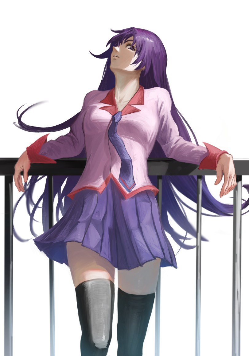senjougahara hitagi (monogatari and 1 more) drawn by ryo_(r9030397)