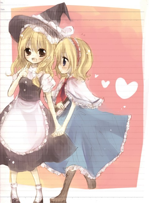 kirisame marisa and alice margatroid (touhou) drawn by ou_(swdp)