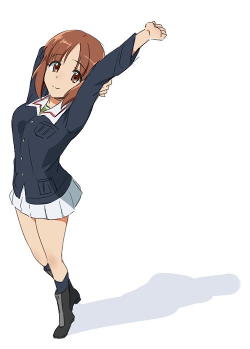 nishizumi miho (girls und panzer) drawn by ikeshita_moyuko