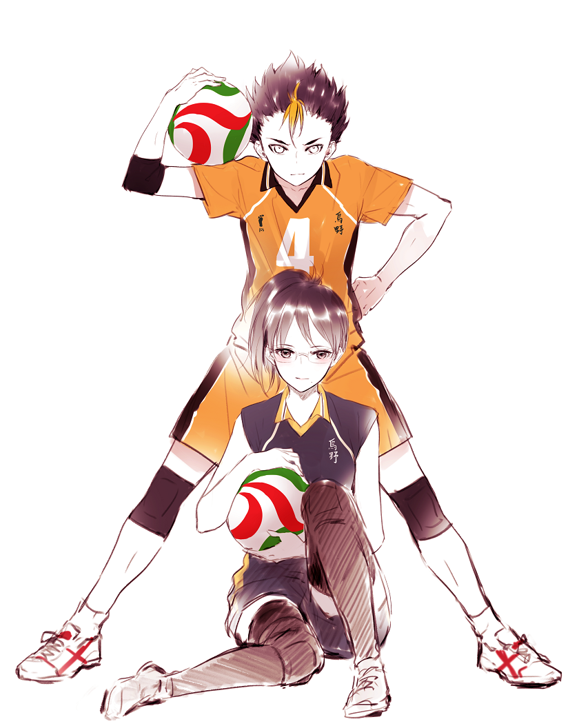 shimizu kiyoko and nishinoya yuu (haikyuu!!) drawn by yasai_(getsu)