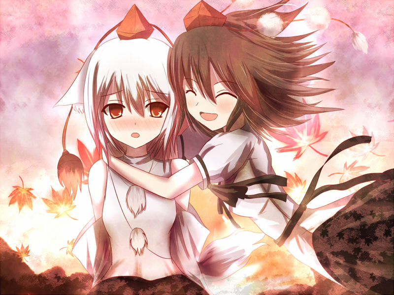 shameimaru aya and inubashiri momiji (touhou) drawn by non_(nobu)