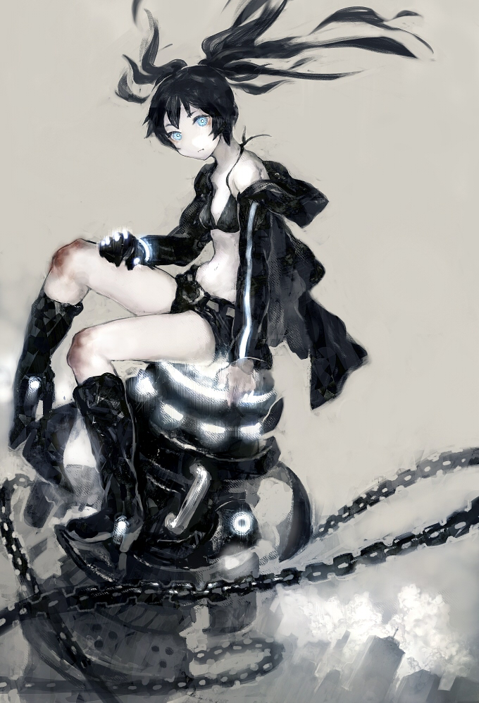 black rock shooter (black rock shooter) drawn by oguchi