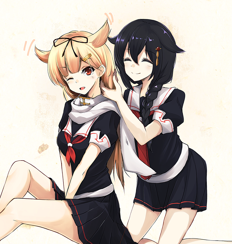 shigure, yuudachi, shigure kai ni, and yuudachi kai ni (kantai collection) drawn by yuki_(nanao_yuki)